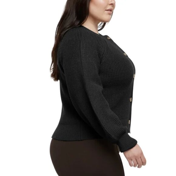 Banana Republic Women's Ribbed Crew Neckline Button Front Cardigan - Picture 6 of 7